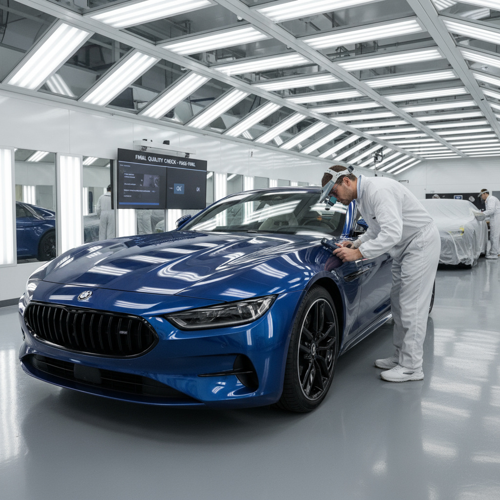 Quality control check of paint finish